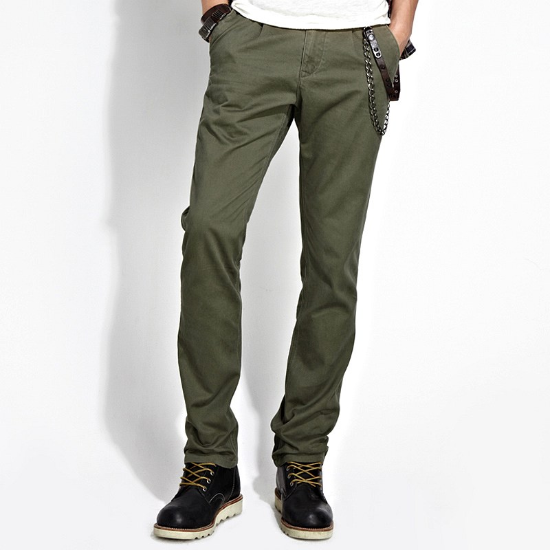 green cotton jeans