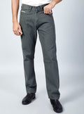 Charcoal Grey Straight Fit Denim Jeans for Men