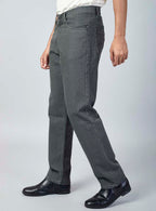 Charcoal Grey Straight Fit Denim Jeans for Men