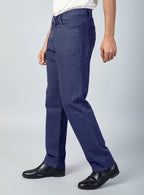 Dark Blue Baggy Fit Denim Jeans for Men