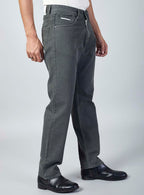 Charcoal Grey Straight Fit Denim Jeans for Men