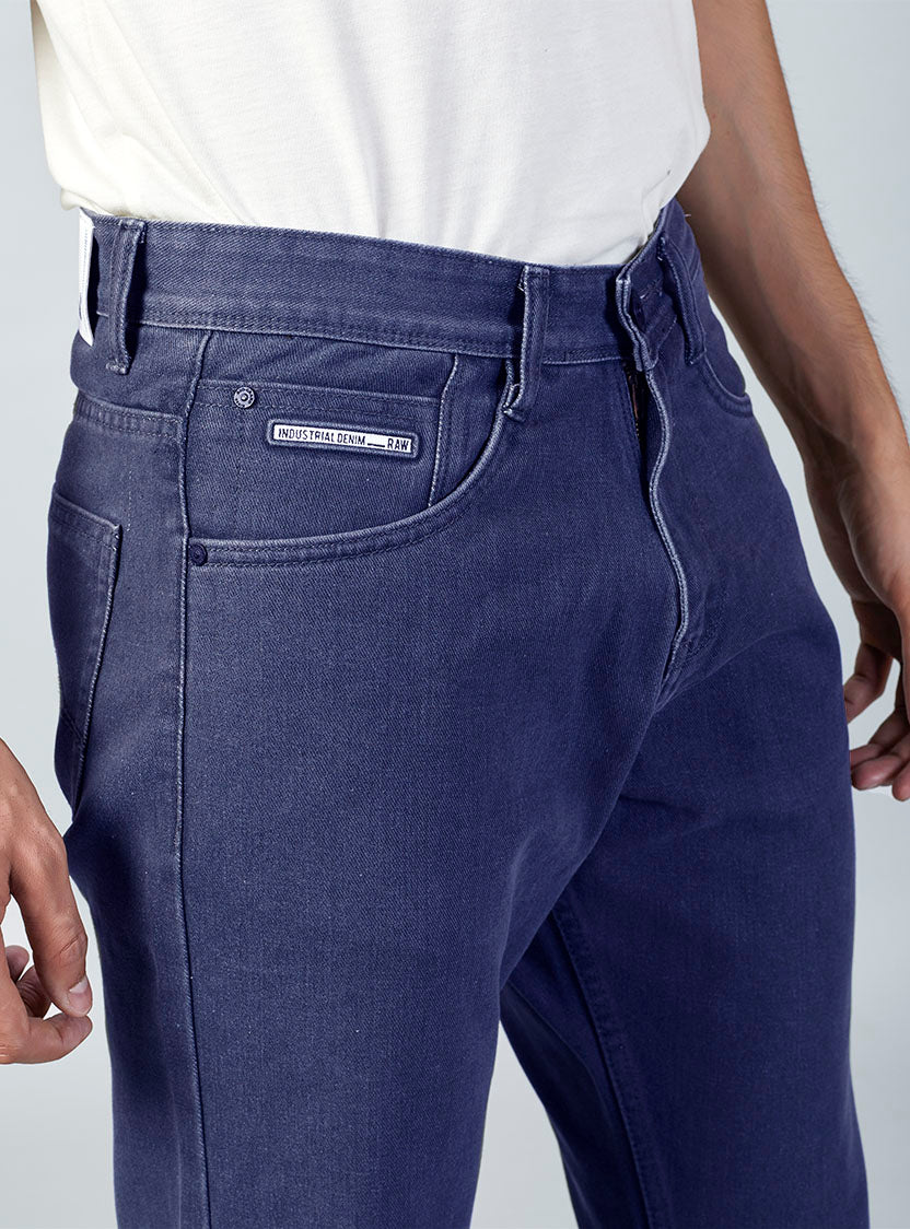 Dark Blue Baggy Fit Denim Jeans for Men