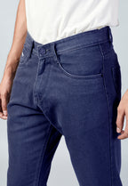Dark Blue Baggy Fit Denim Jeans for Men
