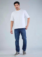 Smart Slim Fit Dark Indigo Blue Jeans for Men