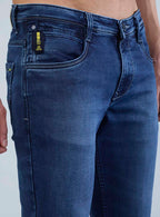 Smart Slim Fit Dark Indigo Blue Jeans for Men