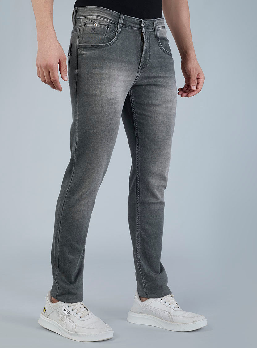 Smart Slim Fit Grey Wash Denim Jean