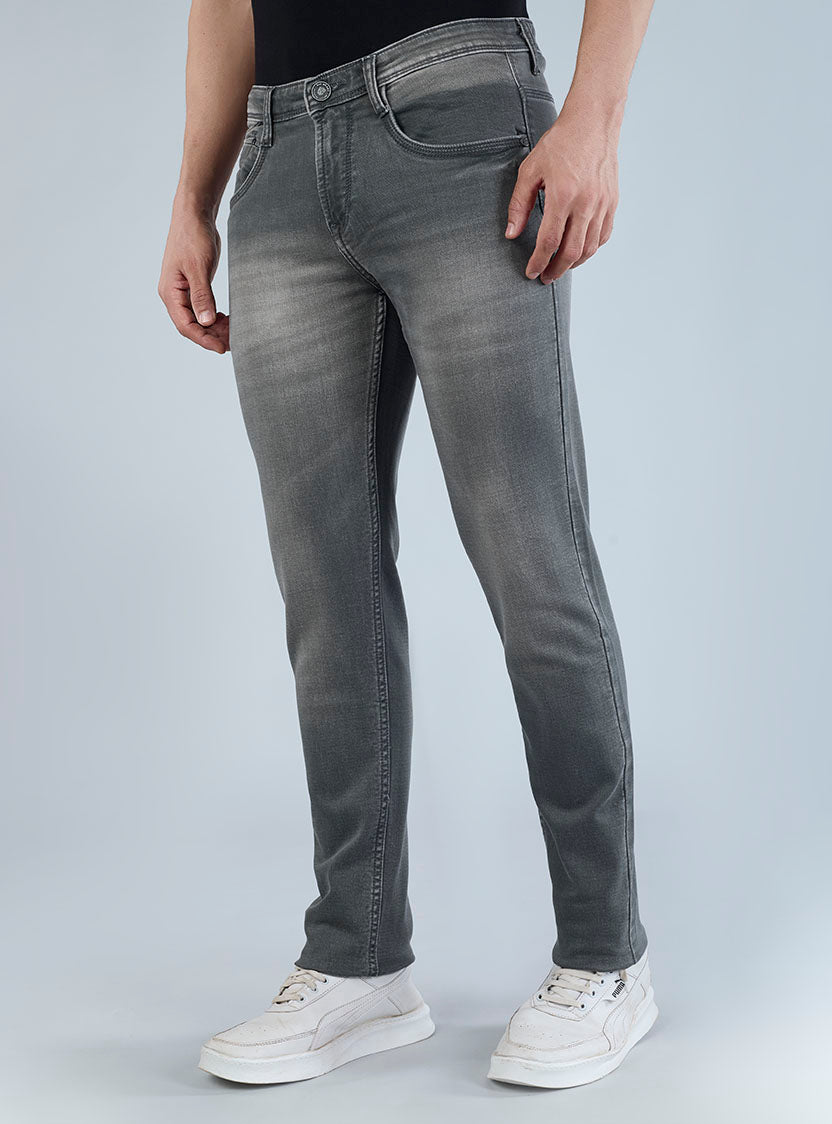 Smart Slim Fit Grey Wash Denim Jean