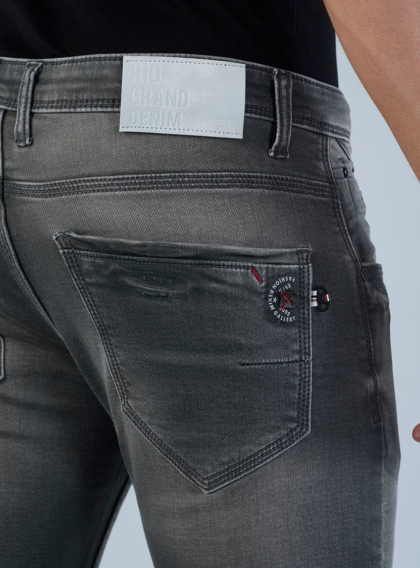 Smart Slim Fit Grey Wash Denim Jean