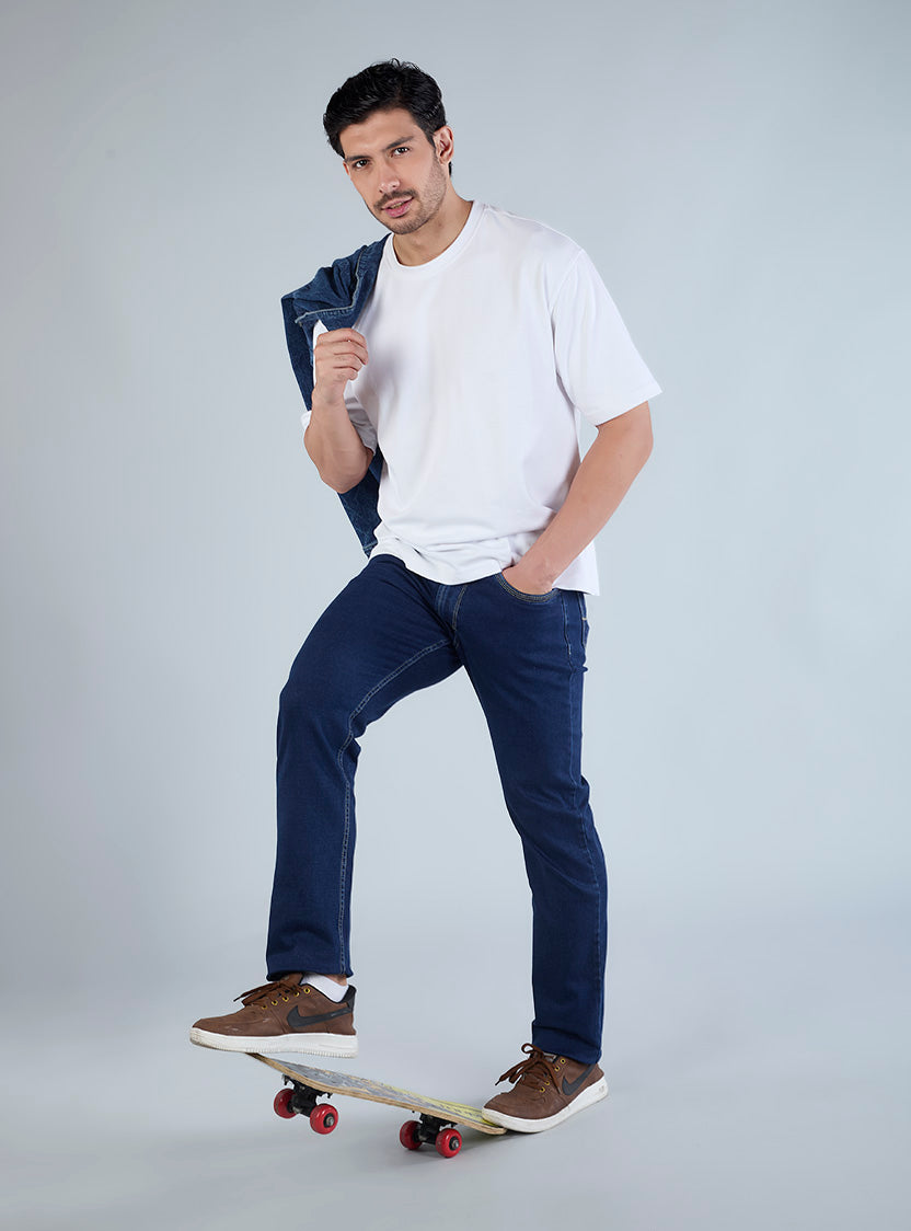 Riogrand Men's Premium Dark Indigo Denim Jeans for Men