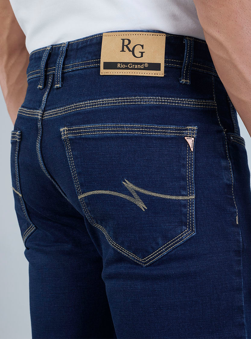 Riogrand Men's Premium Dark Indigo Denim Jeans for Men
