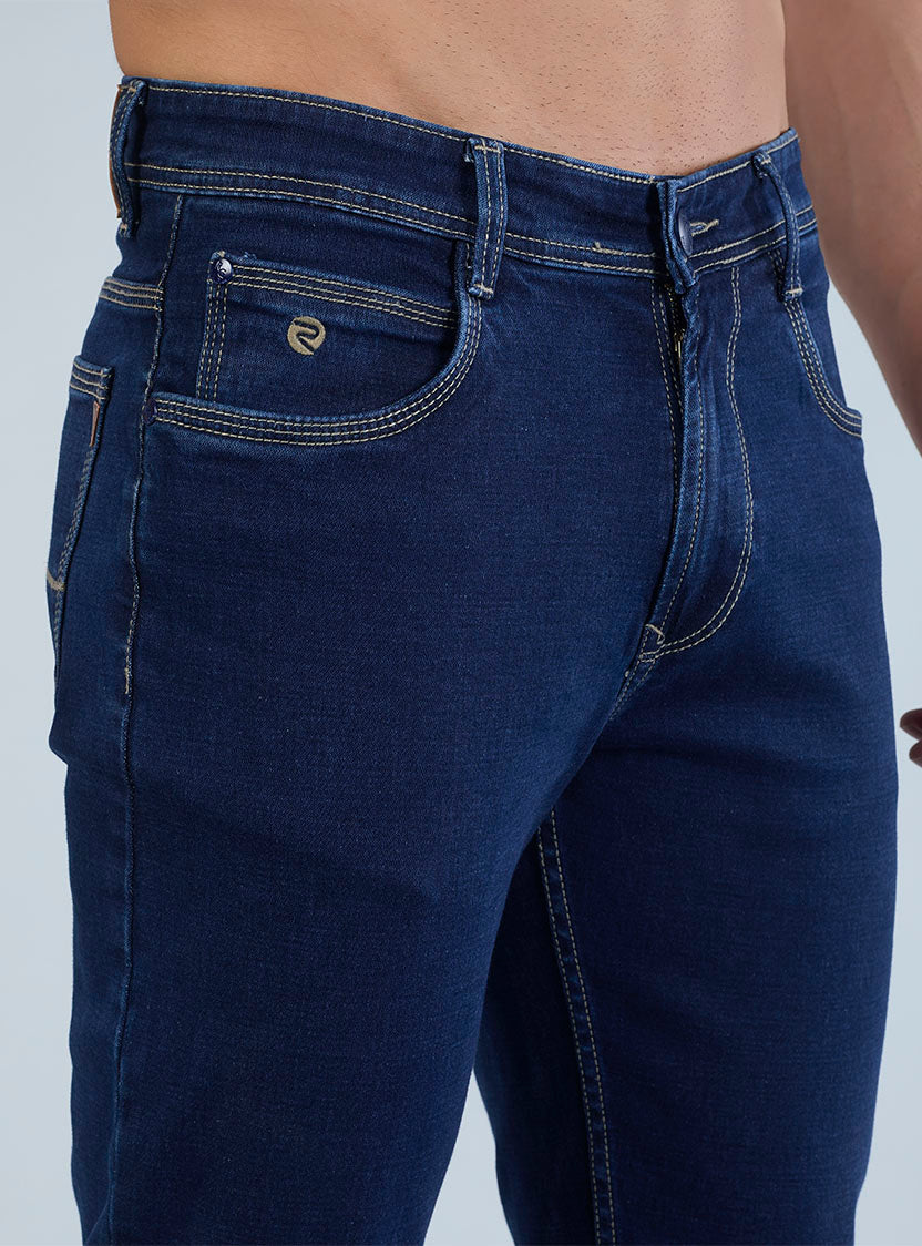 Riogrand Men's Premium Dark Indigo Denim Jeans for Men