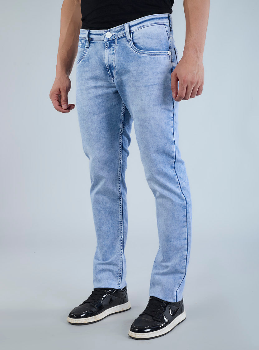 Riogrand Men's Premium Classic Ice Wash Denim Jeans for Men