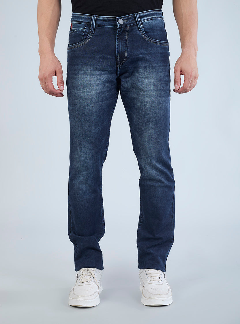 Riogrand Men's Premium Dark Greyish Blue Denim Jeans for Men