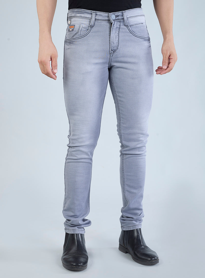 Riogrand Men's Premium Light Grey Denim Jeans for Men
