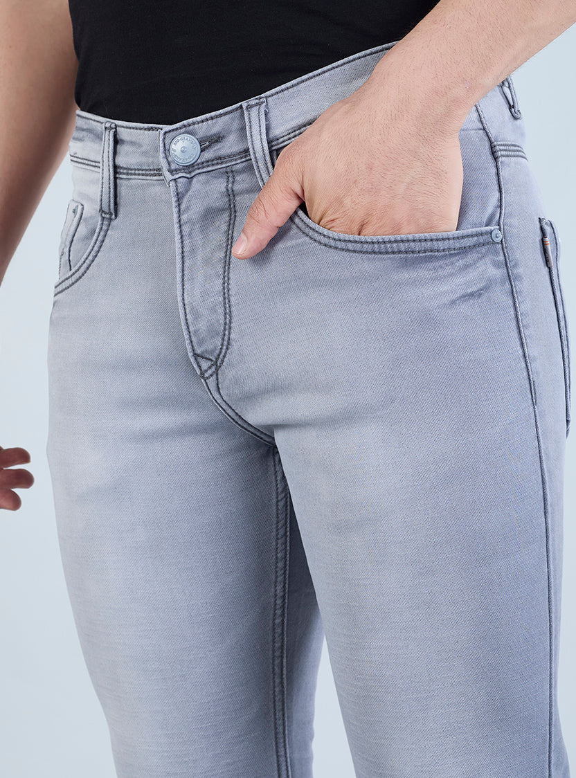 Riogrand Men's Premium Light Grey Denim Jeans for Men