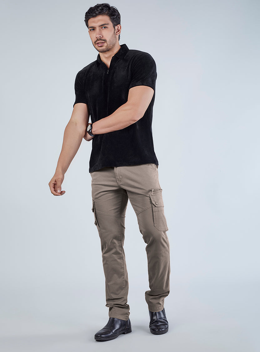 Men's Mid-Rise Cotton Cargo Pants