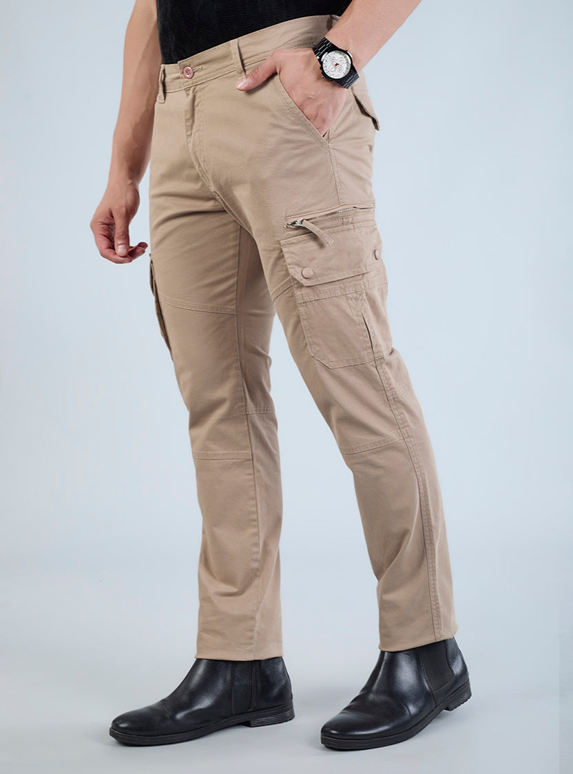 Men's Mid-Rise Cotton Cargo Pants