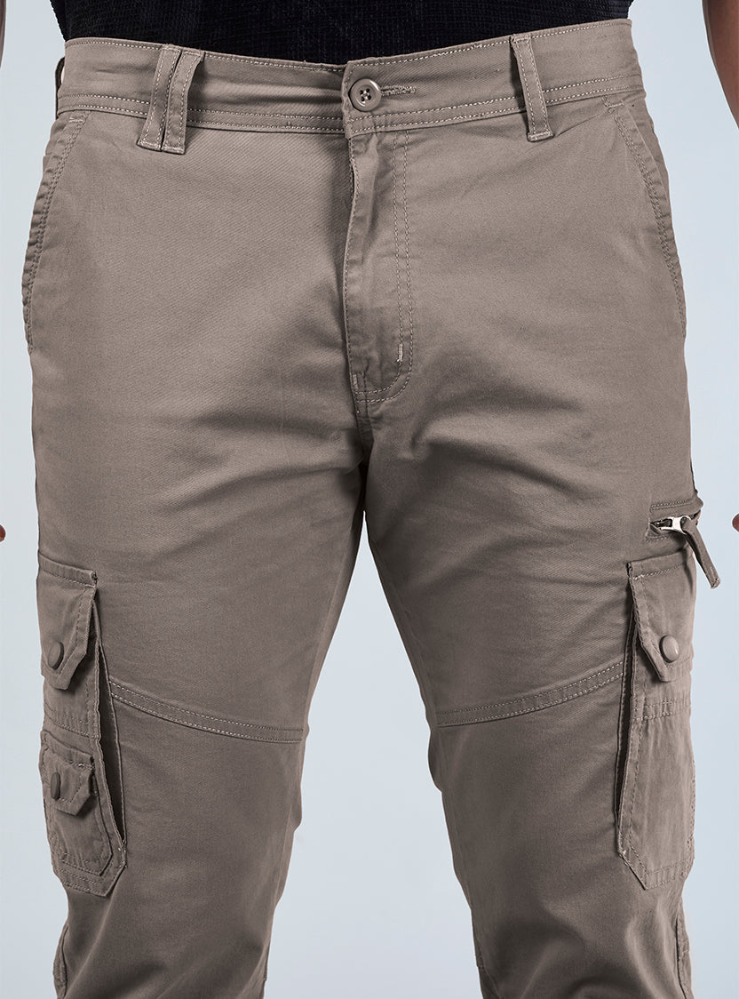 Men's Mid-Rise Cotton Cargo Pants