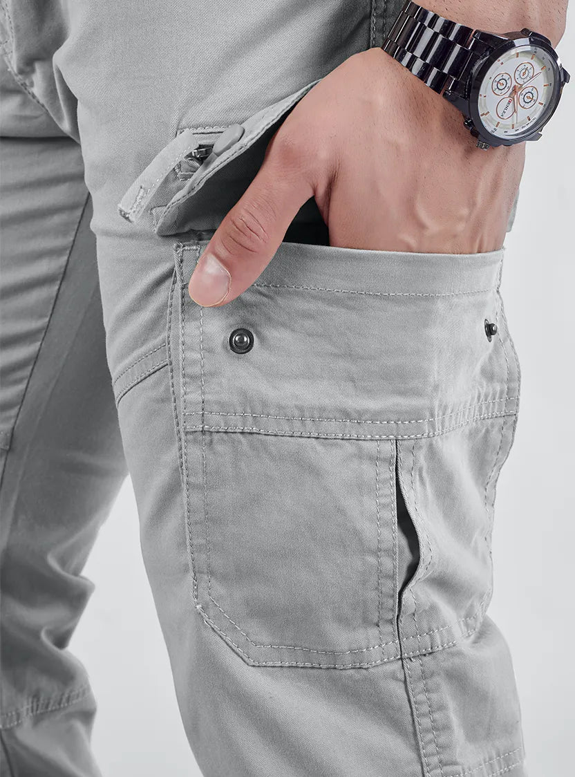 Men's Mid-Rise Cotton Cargo Pants