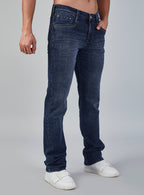 Dark Indigo Straight Fit Denim Jeans for Men