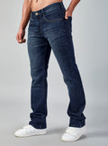 Dark Indigo Straight Fit Denim Jeans for Men
