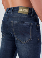 Dark Indigo Straight Fit Denim Jeans for Men