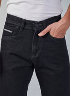 Black Faded Relaxed Fit  Denim Jeans for Men