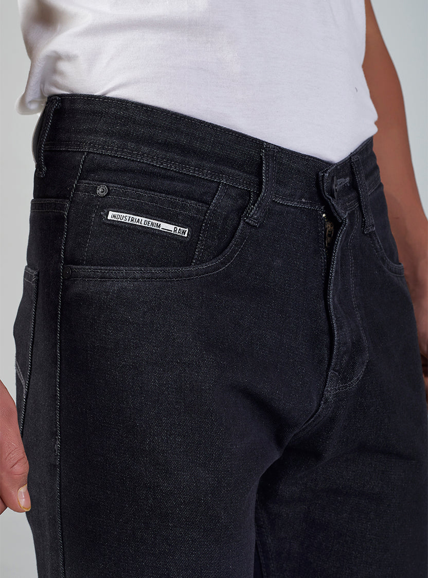 Black Faded Relaxed Fit  Denim Jeans for Men