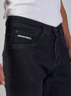 Black Faded Relaxed Fit  Denim Jeans for Men