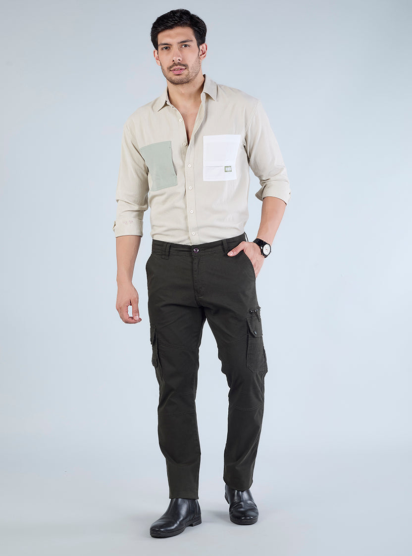 Men's Mid-Rise Cotton Cargo Pants