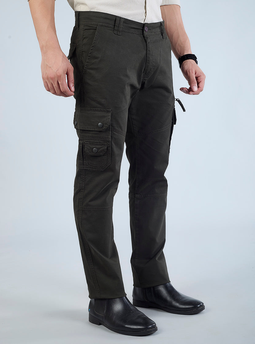 Men's Mid-Rise Cotton Cargo Pants