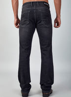 Carbon Black Straight Fit Denim Jeans for Men