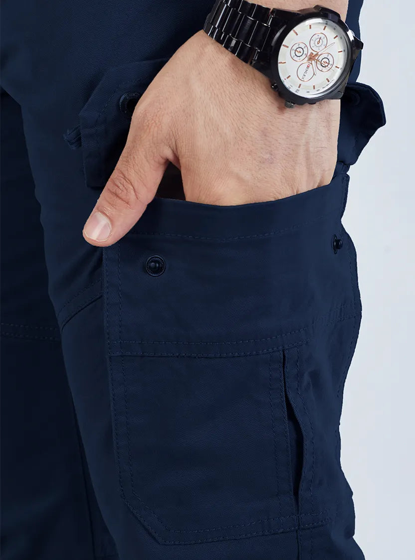 Men's Mid-Rise Cotton Cargo Pants