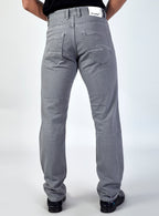 Light Grey Straight Fit Denim Jeans for Men