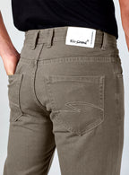 Olive Grey Baggy Fit Denim Jeans for Men