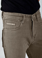 Olive Grey Baggy Fit Denim Jeans for Men
