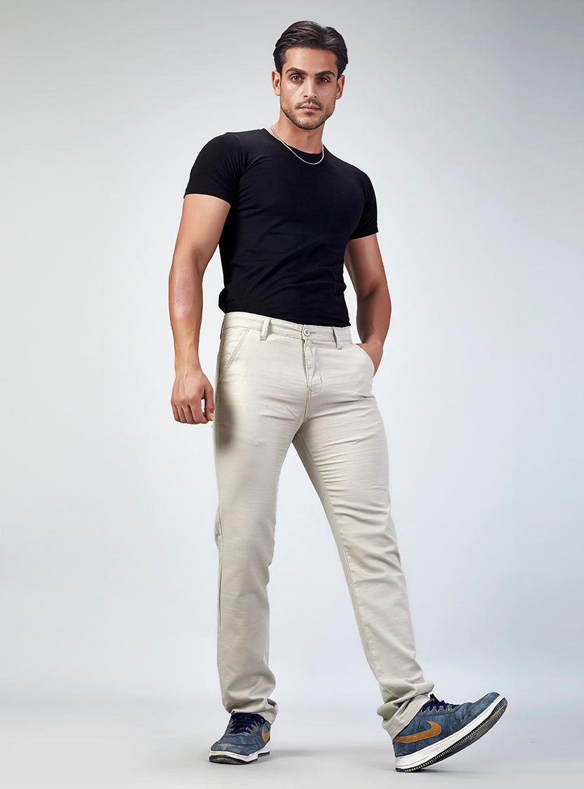 Off White Casual Trousers for Men