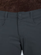 Slim Fit Mid Blue Corduroy Pants for Men