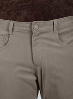 Slim Fit Mid Blue Corduroy Pants for Men