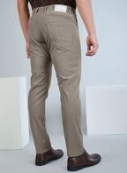 Slim Fit Mid Blue Corduroy Pants for Men