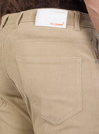 Slim Fit Mid Blue Corduroy Pants for Men