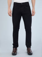 Smart Slim Fit Black Denim Jeans for Men