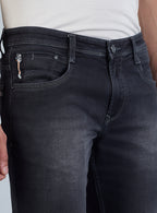 Smart Slim Fit Charcoal Black Denim Jeans for Men