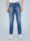 Smart Slim Fit Light Blue Washed Denim Jeans for Men