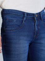 Smart Slim Fit Blue Wash Denim Jeans for Men