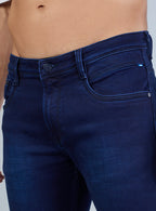 Smart Slim Fit Dark Indigo Blue Jeans for Men