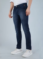 Smart Slim Fit Dark Blue Denim Jeans for Men
