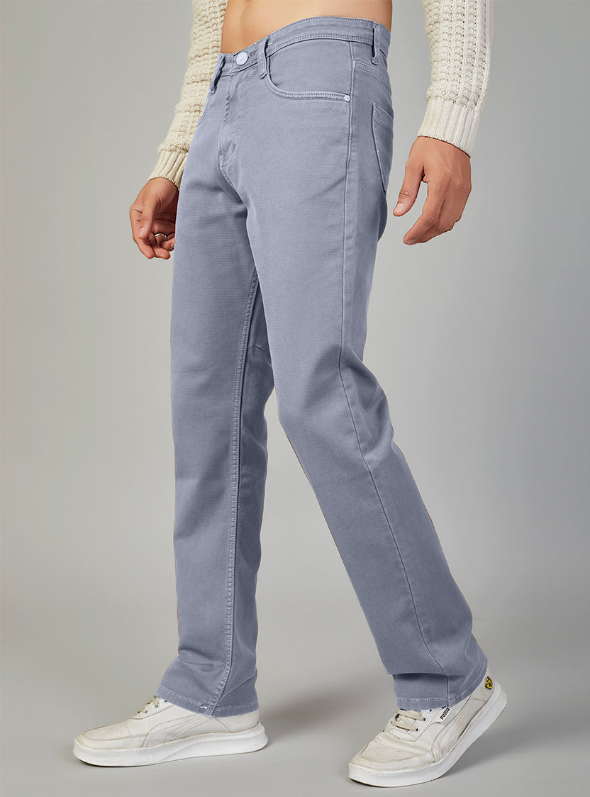Brown Straight Fit Denim Jeans for Men