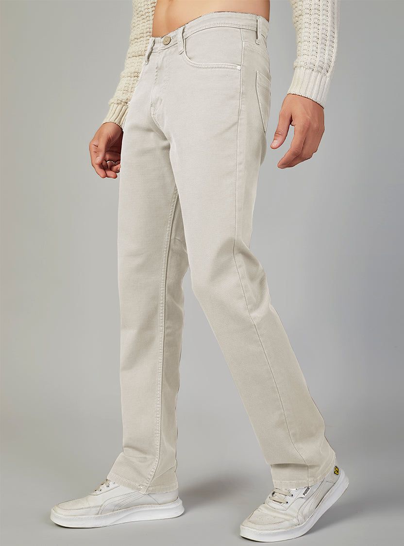 Brown Straight Fit Denim Jeans for Men