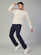 Dark Indigo Straight Fit Denim Jeans for Men